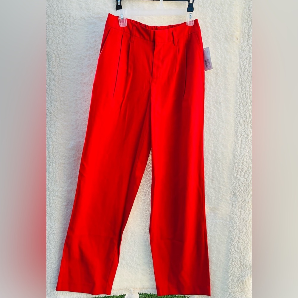 A New Day Women’s High Rise Straight Leg Casual Full Trousers Pants Size  6L